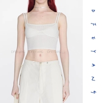 Australian niche dl fake two-piece design hollow camisole slim fit inner knitted bottoming