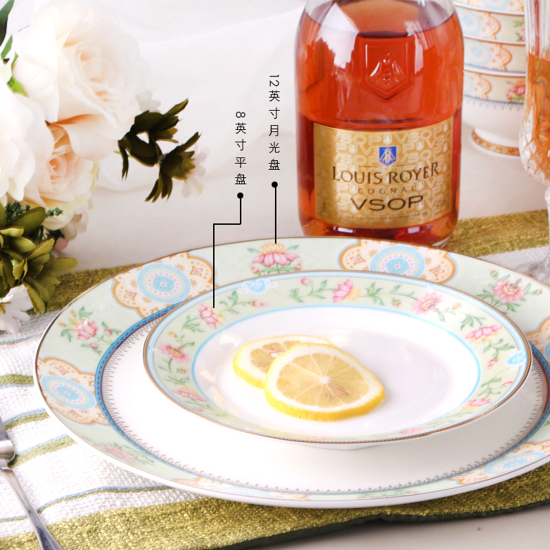 Tang Shanhong rose ipads China tableware suit lead - free home dishes dish of fruit and fresh porcelain gift boxes