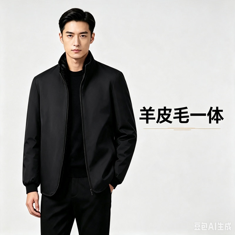 Sheepskin Integrated Coat for Men with Genuine Leather Lining, Wool Cotton Padded Jacket, Loose Fit, Large Size, Long Fur Coat