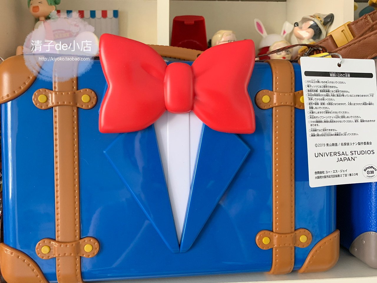 现货日本大阪环球影城名侦探柯南爆米花桶工藤新一怪盗基德收纳盒