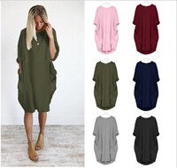 WOMEN SUMMER CASUAL LOOSE T is RTS Dress Lady Blouse Dresses