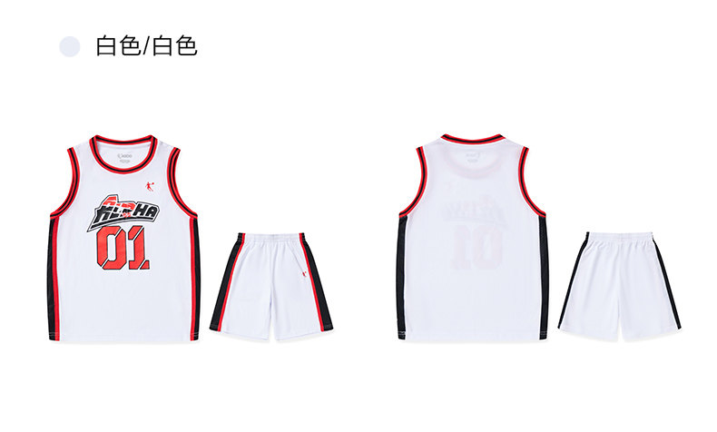 乔丹童装男童篮球服速干套装2026夏季新款运动服背心儿童球服夏装 — 34