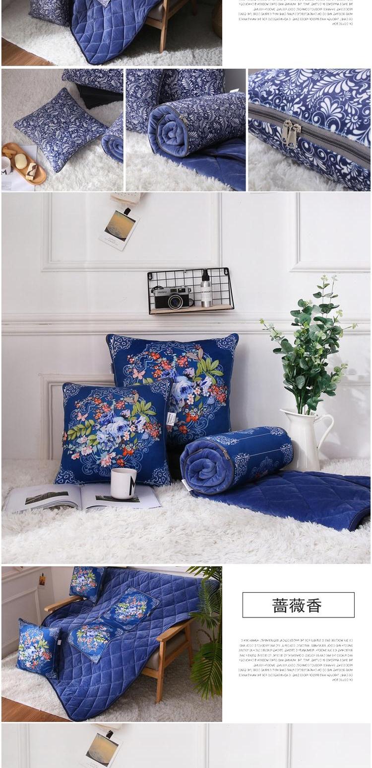 Mùa đông đệm gối chăn kép sử dụng xe san hô nhung văn phòng đệm sofa gối là gối nhỏ - Trở lại đệm / Bolsters goi sofa