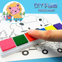 Hibao DIY finger painting set paint non-toxic washable childrens fingerprint painting graffiti handmade educational toy