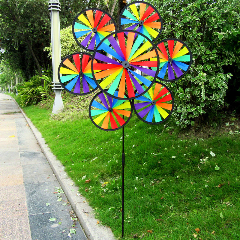 Xibao Seven Turntable Ferris Wheel Windmill Cloth Disc Outdoor Real Estate Attraction Park Shopping Mall Decoration Courtyard Garden