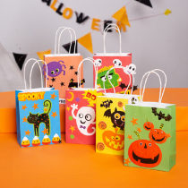 Hipo Halloween series two sugar bag pumpkin bat carrying paper bag kindergarten children handmade DIY material bag