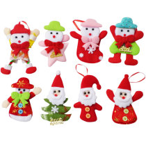 Xibao Santa Claus Snowman Dolls Pendant Christmas Tree Pendant Decoration Flannel Christmas Puppet Gifts