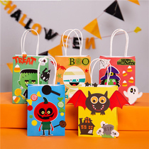 Hipo Halloween characters ask for sugar bags paper bags candy bags pumpkin bats witches kindergarten handmade materials