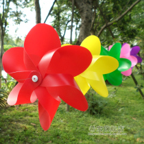 Xibao Hexagon Pure Color Six Leaf String Windmill Outdoor Building Kindergarten Park Scenic Area Decoration Windmill Festival