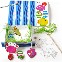 Xibao paper fishing game kindergarten handmade DIY material package childrens festival creative parent-child toy
