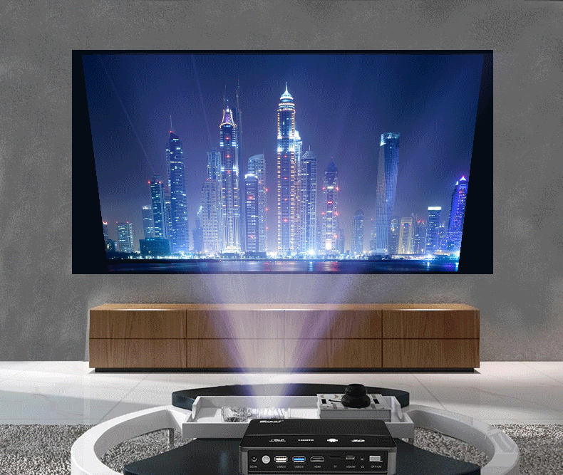 Máy chiếu văn phòng kinh doanh Ruige RD-601 máy chiếu di động gia đình HD DLP tích hợp WIFI