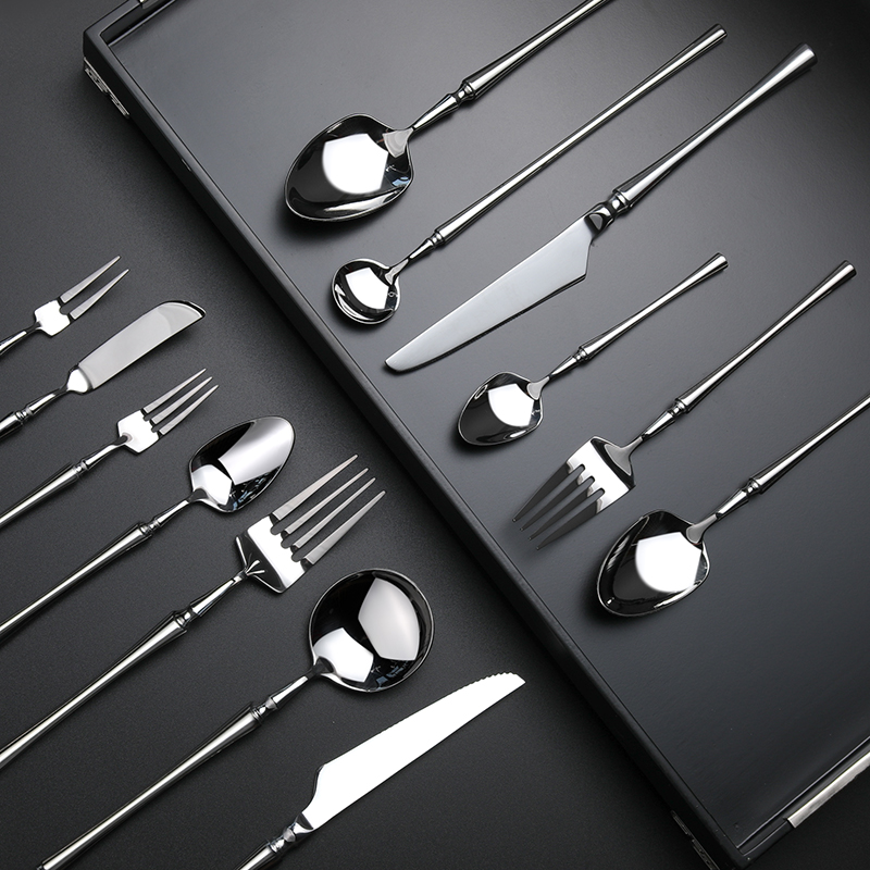 Western meal kit set knife and fork spoon two or three pieces of Nordic in household stainless steel high - grade European Y630 mirror