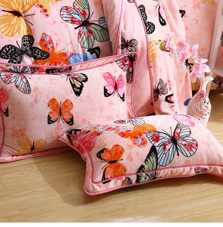Mùa đông nhung nhung gối flannel nhung gối 48 74 dày ấm đôi người lớn gối tựa đầu ô tô cao su non