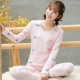 Cô gái Qiuyi Qiuku Suit Cô gái học sinh trung học Đồ lót ấm áp Cotton Học sinh trung học Mới Áo len cotton trẻ em lớn