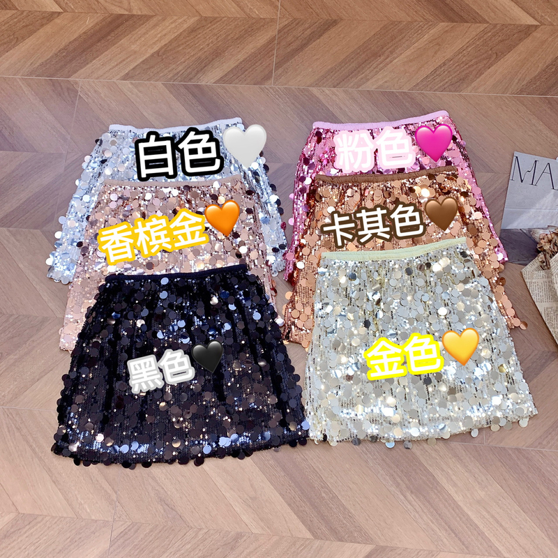 Silver Sequin Short Skirt for Women, Spring Plus Size Half Skirt, Hot Girl A-Line Skirt, Stunning Summer Half Skirt, Shiny Skirt