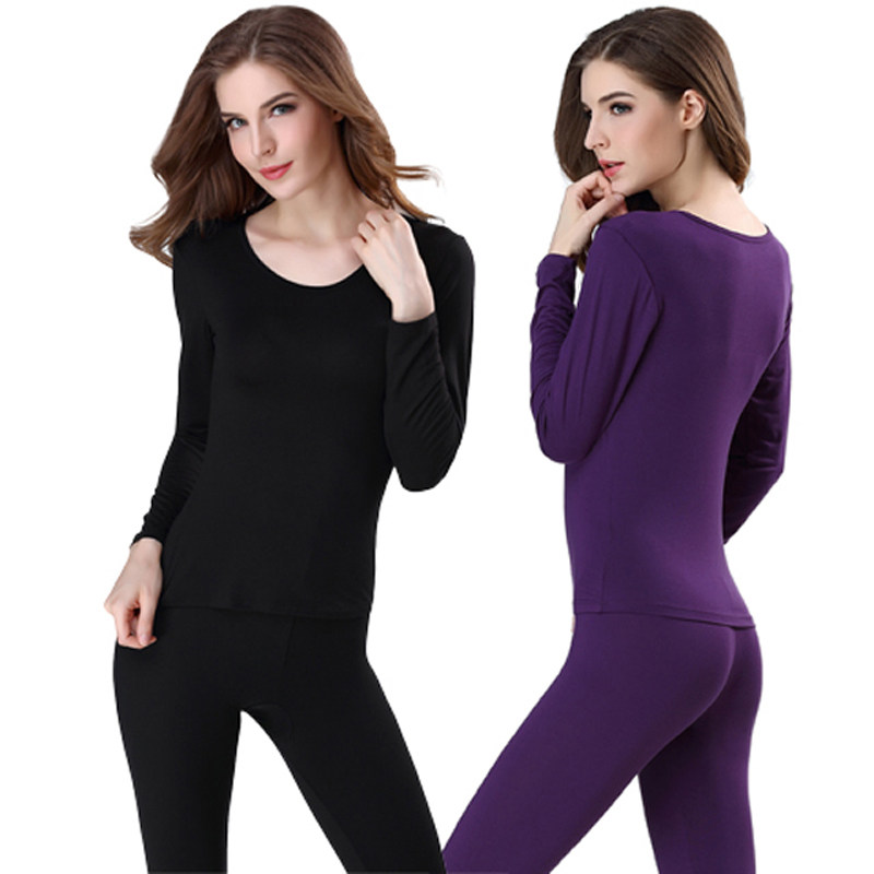 Modale Autumn Clothes Sanitary Pants Thin HEATING CLOTHES BOTTOM LADY ROUND COLLAR ULTRA SLIM PURE COTTON THREAD CLOTHING SANITARY PANTS COTTON SWEATER