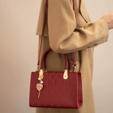 Красная вместительная и большая сумка через плечо для невесты для матери, подарок на день рождения