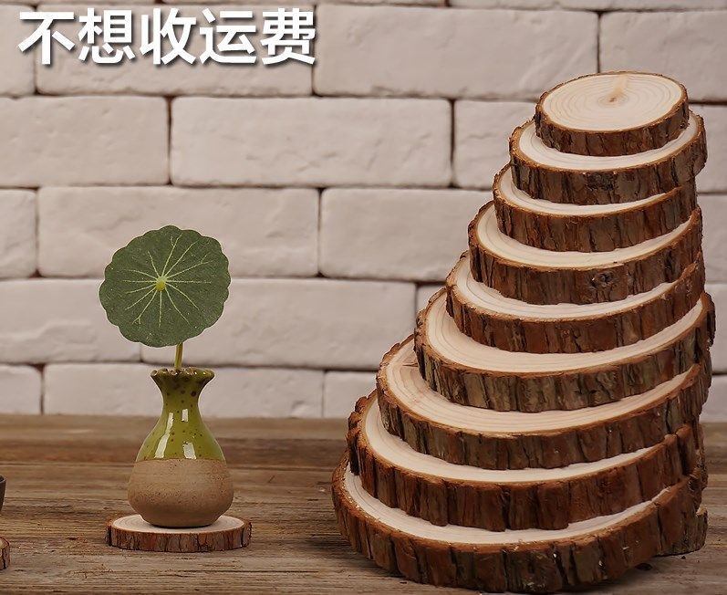 Pallet diy fir roasting year round log wood log tree stake decoration