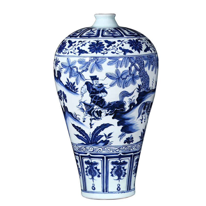 Jingdezhen ceramics under the imitation of yuan blue and white Xiao Heyue do old Chinese style restoring ancient ways is han xin vase decoration furnishing articles