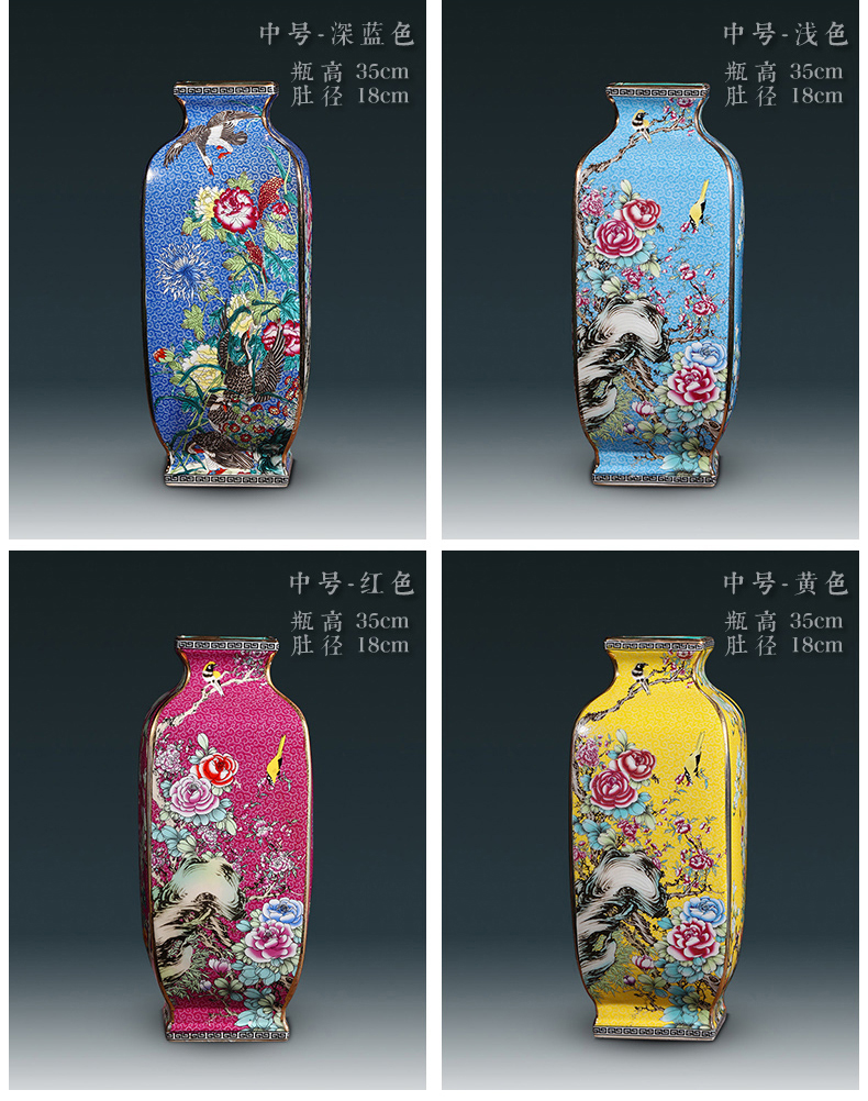 Jingdezhen porcelain qianlong fuels the vase flower arranging Chinese style household furnishing articles, the sitting room porch decoration