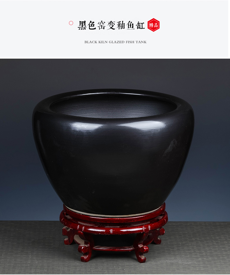 Jingdezhen ceramic flower pot oversized retro goldfish bowl lotus lotus sitting room is suing garden tree cylinder