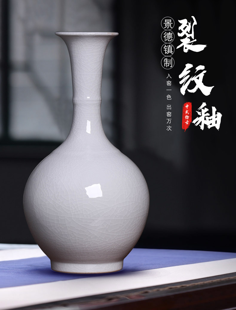 Jingdezhen ceramics archaize color glaze new Chinese style living room home wine ark, adornment porcelain vase furnishing articles