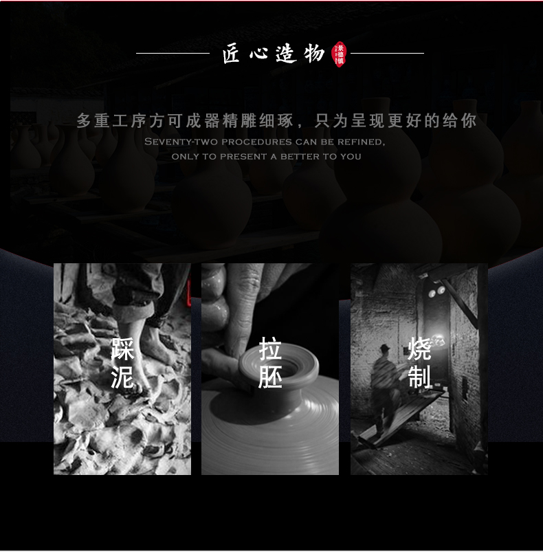 Hang dish of jingdezhen ceramics decoration plate Chinese wine rich ancient frame home decoration handicraft furnishing articles sitting room