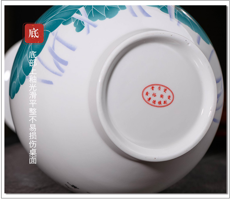 Under the jingdezhen ceramics glaze colorful lotus flower bottle of flower arranging home sitting room decorates porch TV ark, furnishing articles