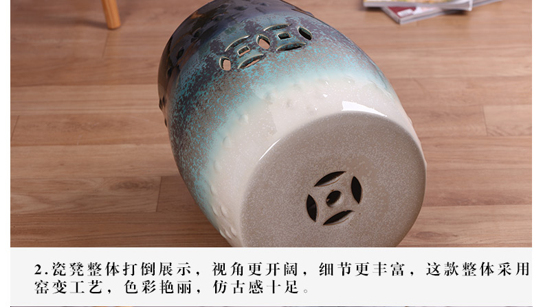 Jingdezhen new Chinese style villa hotel ceramic decoration drum who between example pier sit mound in shoes who toilet who