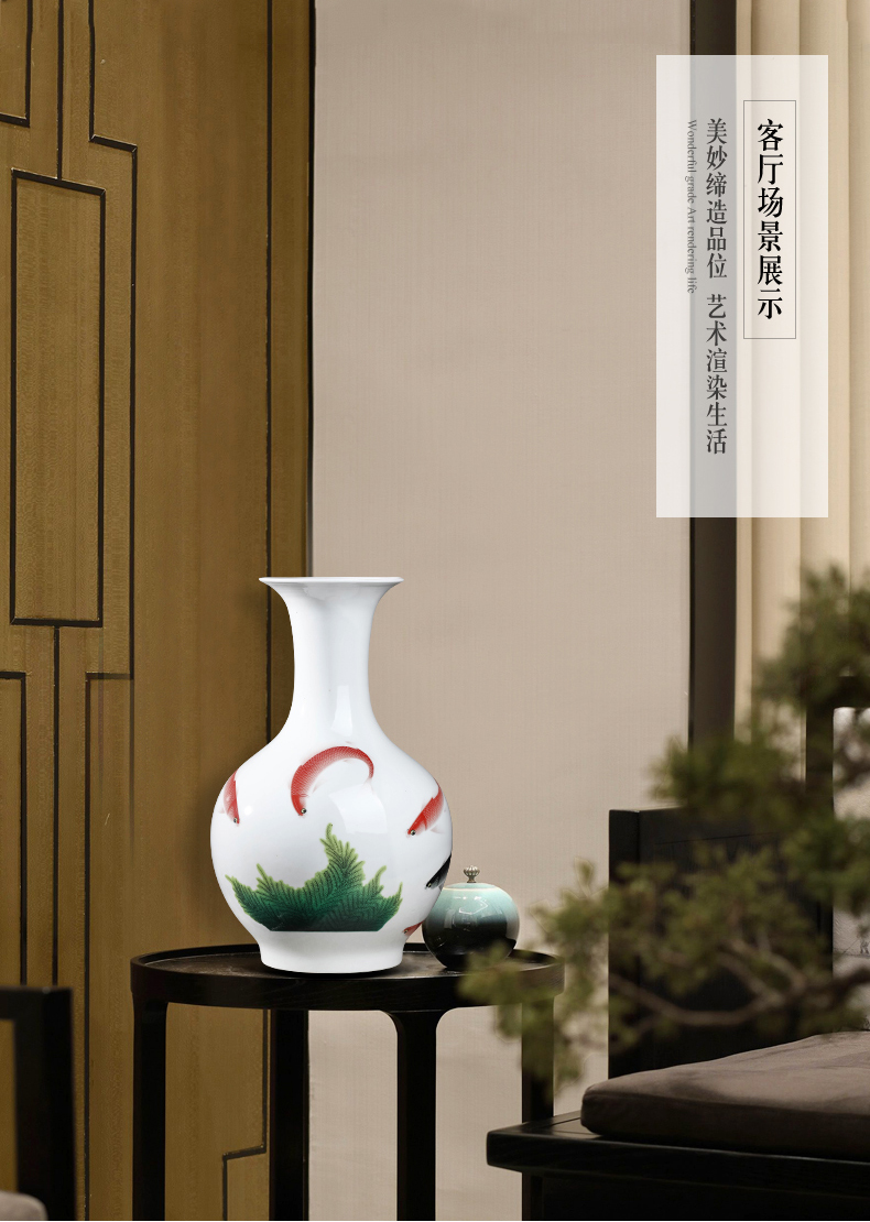 Jingdezhen ceramics powder enamel more vase furnishing articles year after year flower arranging new Chinese style living room home wine ark, adornment