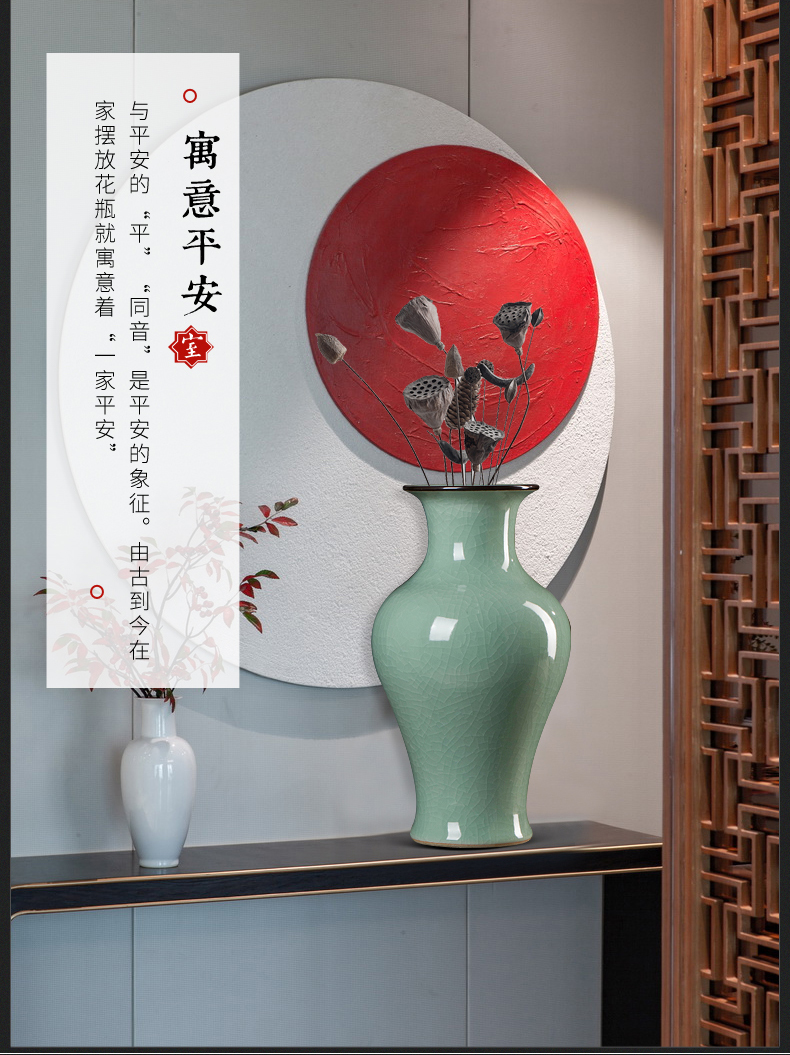 Jingdezhen ceramic vases, flower arranging archaize royal porcelain Chinese TV ark, place of the sitting room porch household act the role ofing is tasted