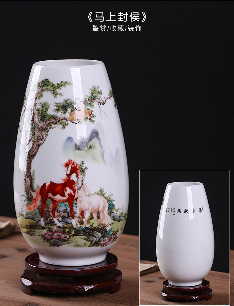 Jingdezhen ceramics floret bottle furnishing articles flower arranging the modern Chinese style household wine sitting room adornment handicraft decoration