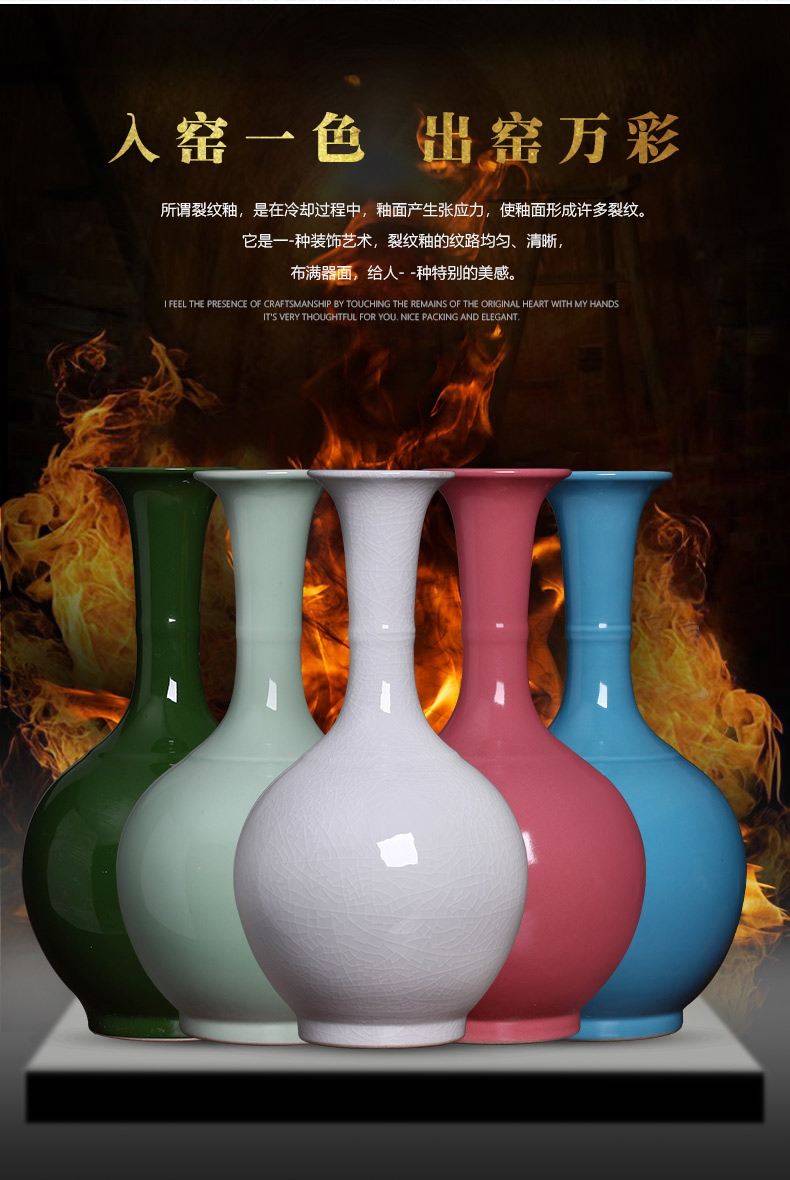 Jingdezhen ceramics archaize color glaze new Chinese style living room home wine ark, adornment porcelain vase furnishing articles