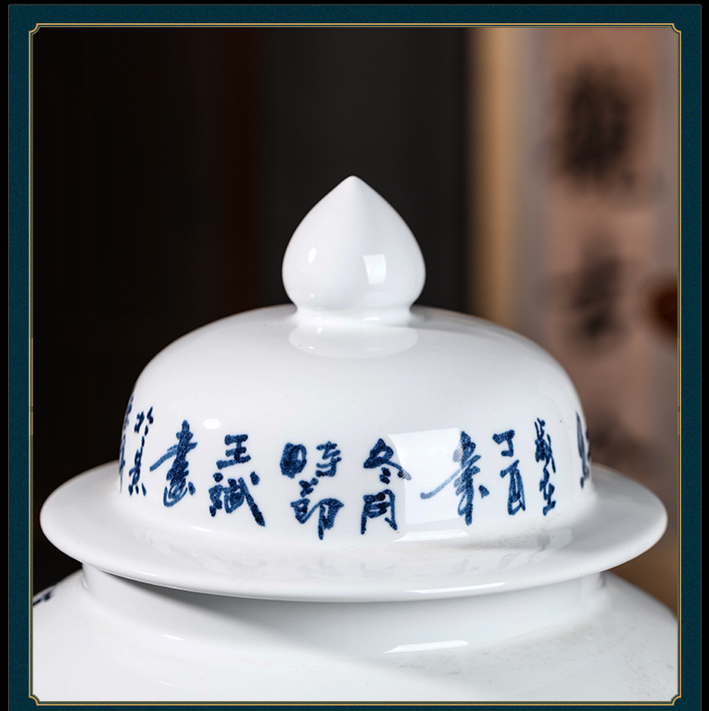Jingdezhen ceramic general Chinese wind full pot of modern Chinese style household, sitting room porch storage tank furnishing articles