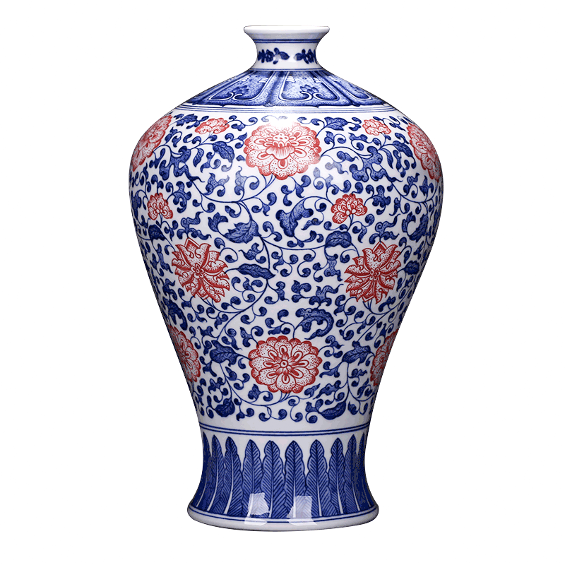 Jingdezhen ceramics imitation the qing kangxi antique Chinese blue and white porcelain vase sitting room home furnishing articles