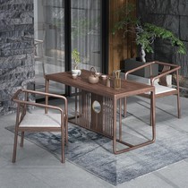 New Chinese Solid Wood Home Drinking Tea Table Bubble Tea Table Balcony Small Tea Table And Chairs Combined Simple Zen Tea Table Suit