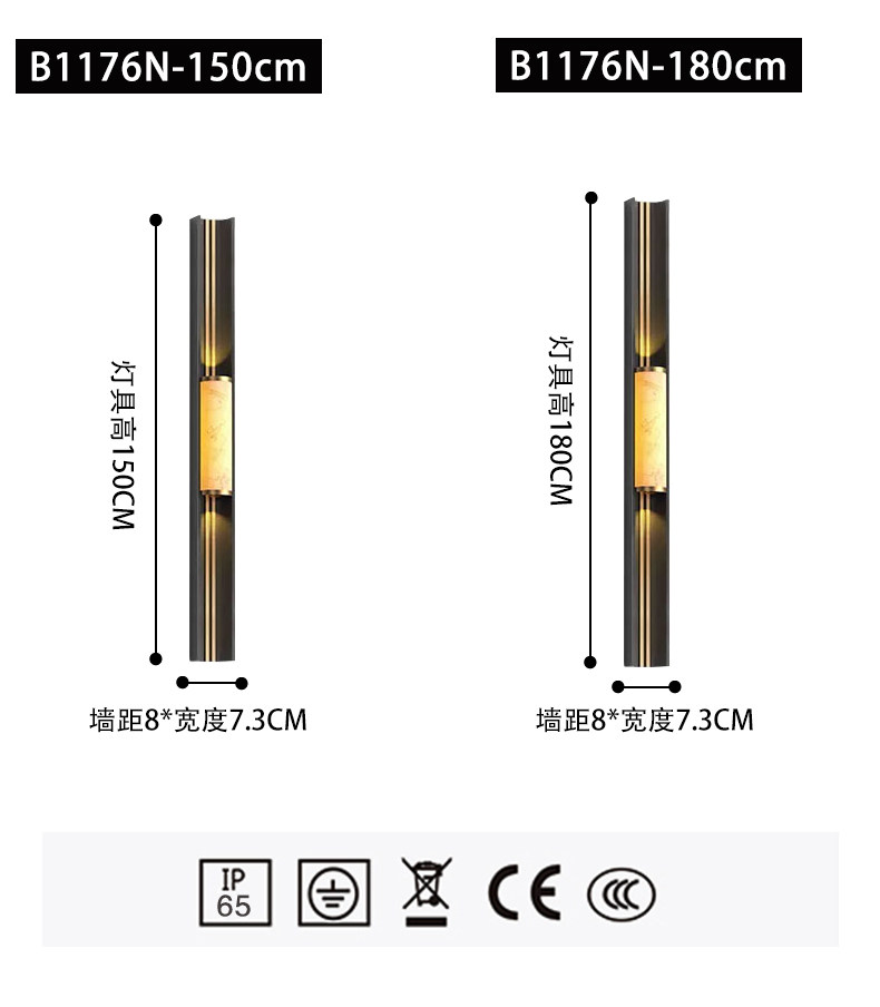 Открытый стене 户外壁灯防水新中式壁灯入户大门灯庭院柱子壁灯仿云石别墅外墙灯 Korea are