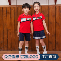 Kindergarten uniform school uniforms summer childrens class uniforms summer short sleeves British college style graduation photos