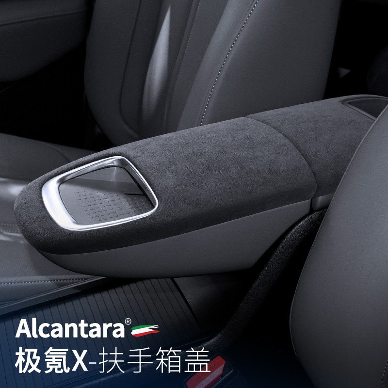 Suitable for extreme krypton controlled armrest box lid Alcántara turning fur storage box frame fridge panel protective cover-Taobao