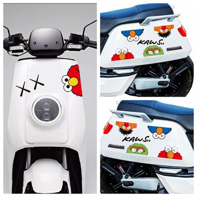 Улица Sesame Street Kaws Mavericks N1S/G2 Аниме мультфильм Стремительная наклейка с малой черепахой Ядди Электрическая модификация модификации