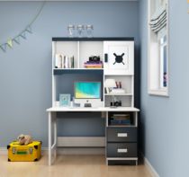 Solid wood desk bookcase integrated with bookshelf combination Home bedroom student learning computer desktop writing desk