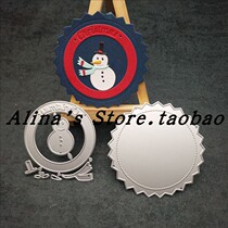 Cutting template DIY templating cutting die greeting card album Scrapbook Making tool snowman badges