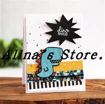 Cutting template DIY templating cutting die greeting card album Scrapbook making tool cute dinosaur