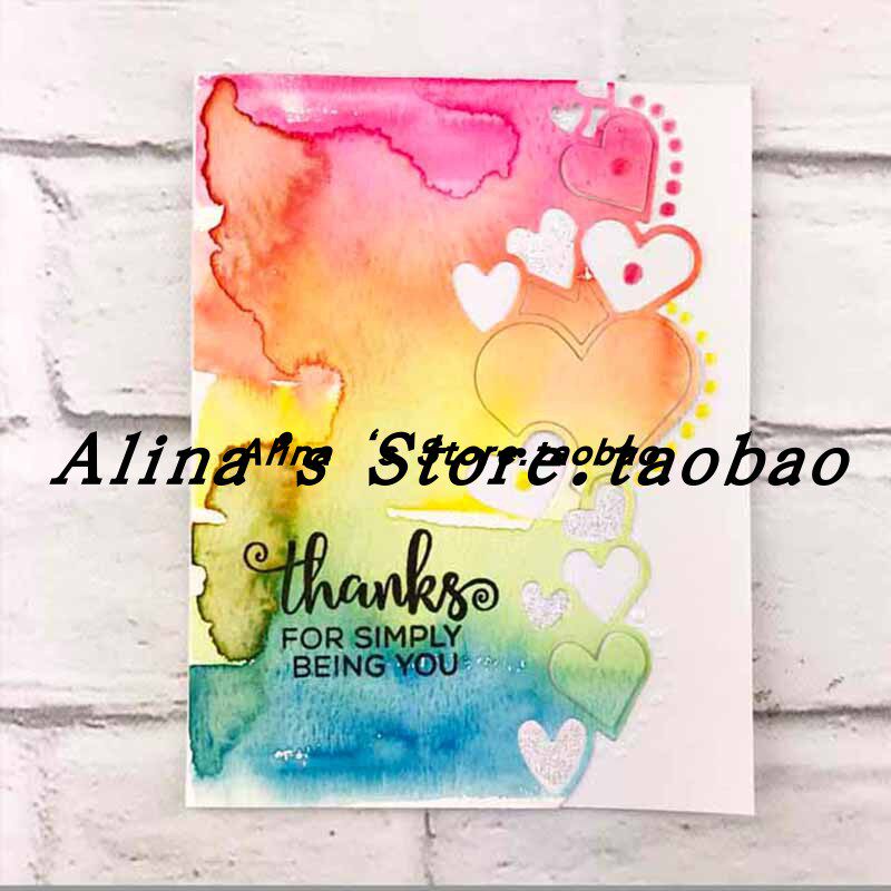 Cutting template DIY templating cutting die greeting cards Scappbook Making tools Heart side length strings