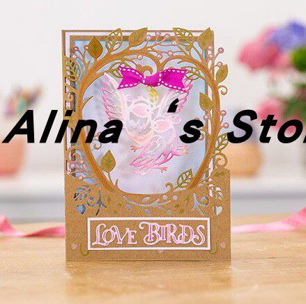 Cutting template DIY die cutting die card album Scrapbook making tool Flower and bird leaf frame