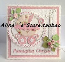 Cutting template DIY template cutting die card album Scrapbook making tool for new Baby stroller