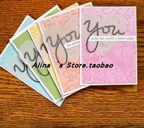 Cut template DIY template cutting die greeting card album Scrapbook Making tool You letters