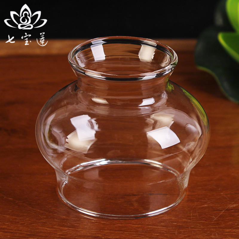Yuantong Buddha supplies oil lamp glass lampshade accessories oil lamp for Buddha lamp windproof cover butter lamp seat Buddha front lamp