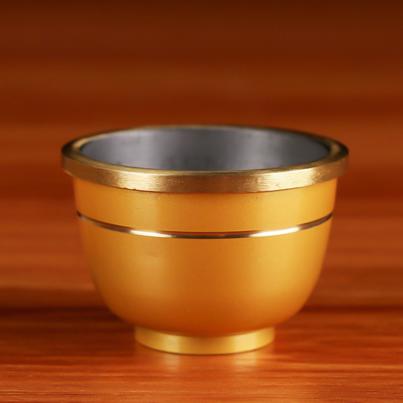 Yuantong Buddha pure copper teacup wine cup for Buddha holy water cup home worship God of Wealth Guan Gong water purification cup Buddha supplies