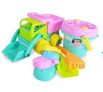 Sand childrens toys soft rubber beach bucket Beach shovel Beach impression is safe and does not hurt your hands